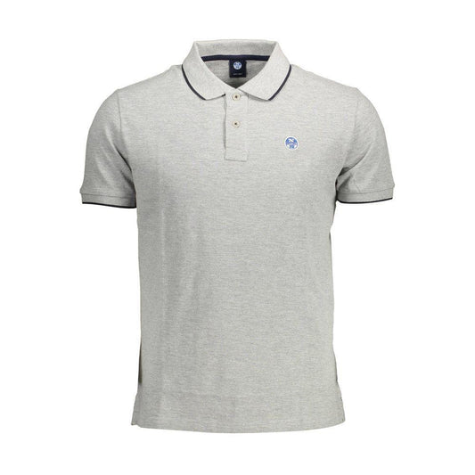 North Sails Gray Cotton Polo Shirt NO-12534-XL