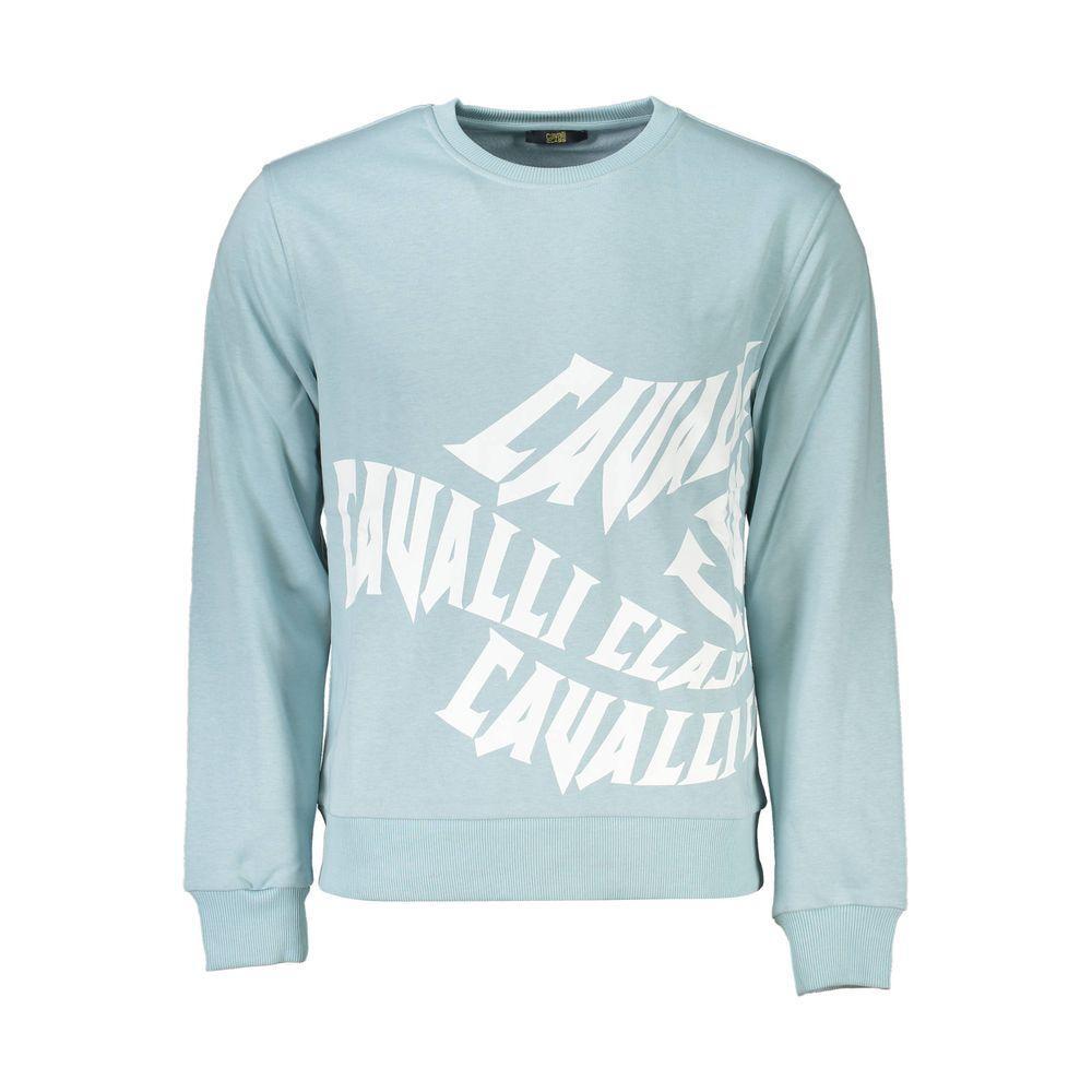 Cavalli Class Blue Cotton Sweater CA-21287-M