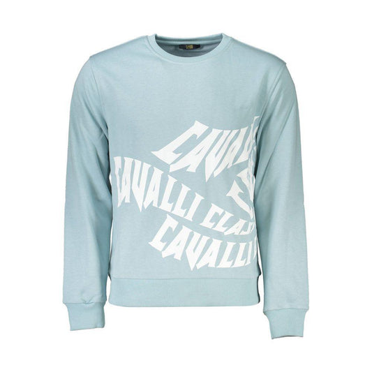 Cavalli Class Blue Cotton Sweater CA-21287-M