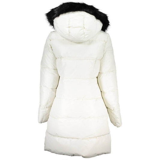 Calvin Klein White Polyester Jackets & Coat CA-26268-XS