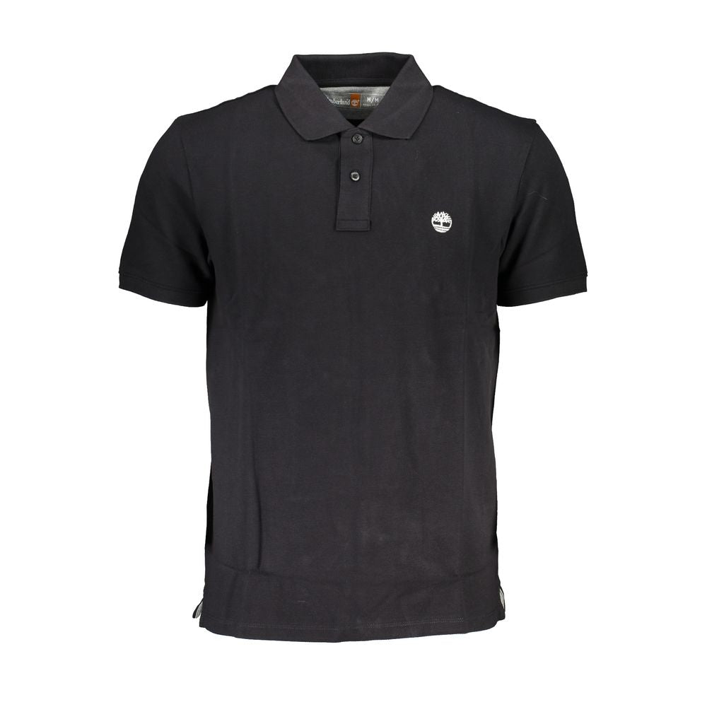 Timberland Black Cotton Men Polo Shirt