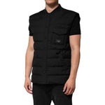 Dolce & Gabbana Black Sleeveless Parka Logo Plaque Jacket JKT41510-48