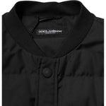 Dolce & Gabbana Black Sleeveless Parka Logo Plaque Jacket JKT41510-48