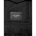Dolce & Gabbana Black Sleeveless Parka Logo Plaque Jacket JKT41510-48