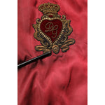 Dolce & Gabbana Maroon Nylon DG Crown Embroidery Jacket JKT41533-50