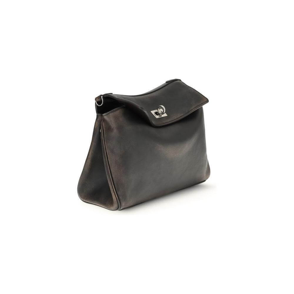 Front view with bag zipped and handles upright.