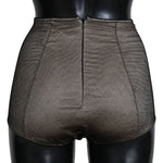 Dolce & Gabbana Beige Black Net Cotton Blend Chic Underwear Dolce & Gabbana Dark Slate Gray