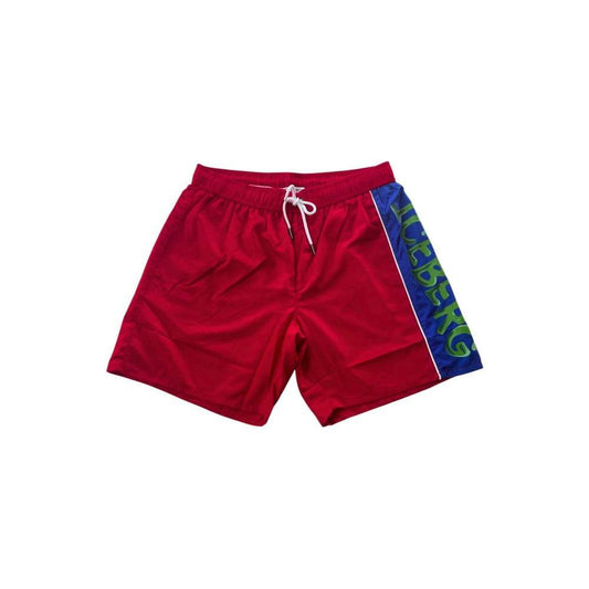 Iceberg Red Polyester Men Swim Short IC-24826-M