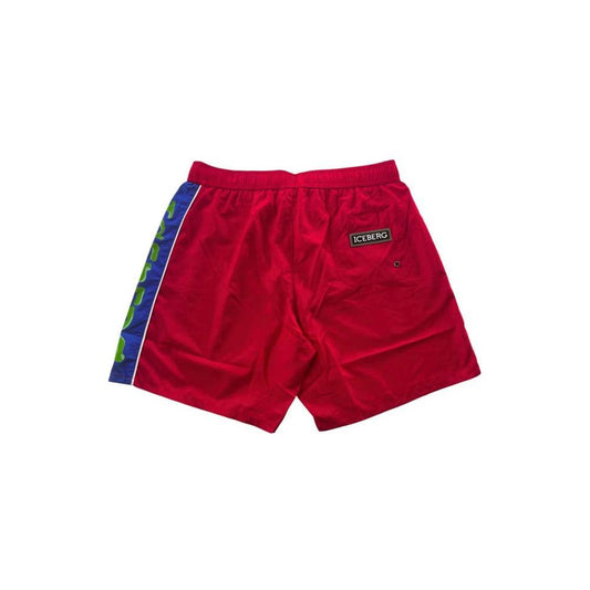 Iceberg Red Polyester Men Swim Short IC-24826-M