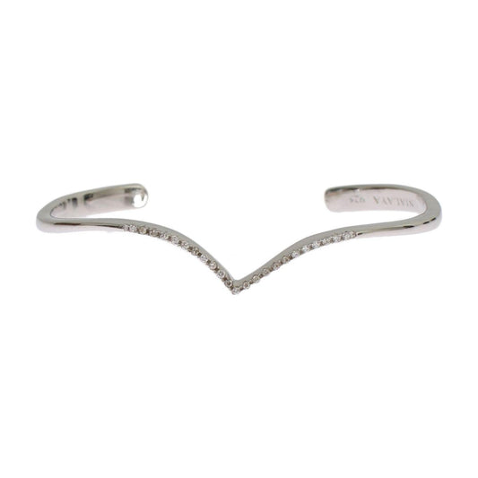 Nialaya Skyfall CZ 925 Silver Bangle Bracelet Nialaya