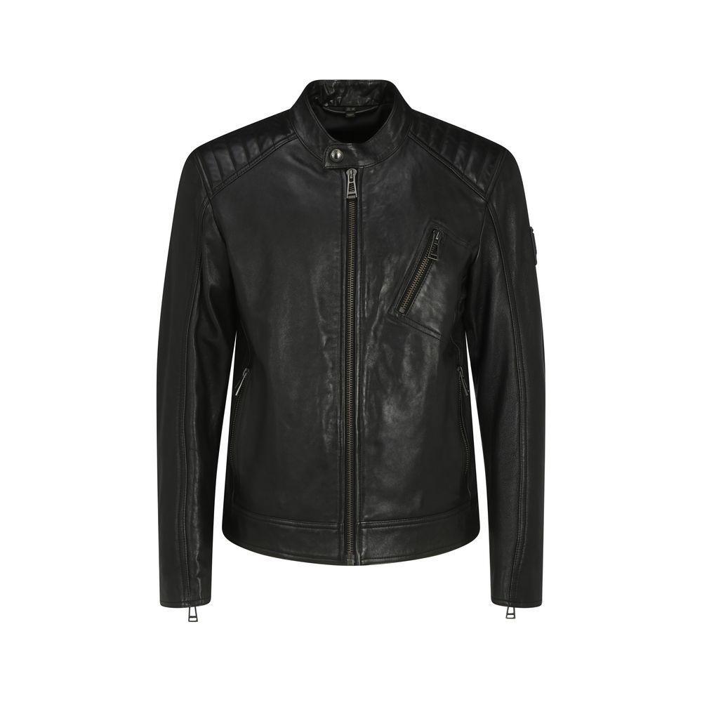 Belstaff Lambskin V Racer Jacket BE-100038BLACK-IT46 | S