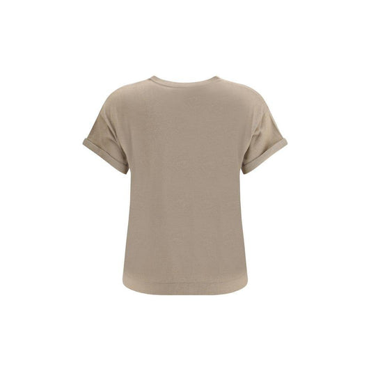 Brunello Cucinelli cashmere glitter T-shirt BR-M41810000C077-S