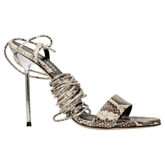 Paris Texas Beige Leather Stiletto Heels Sandals PA-8547291463945-EU37/US7