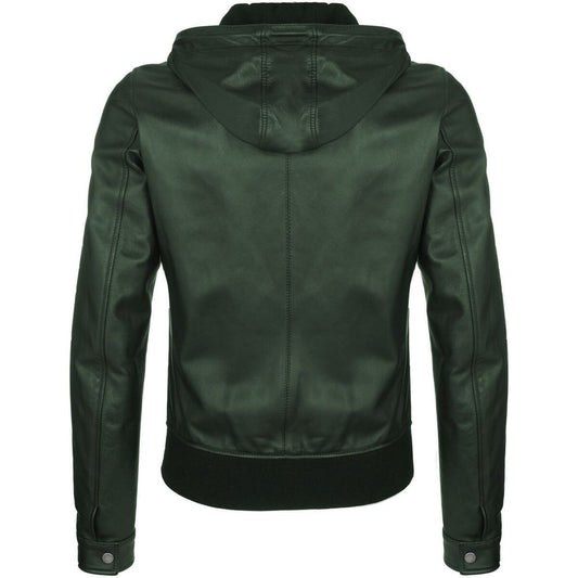 Dolce & Gabbana Green Lambskin Jacket DO-15914-IT48 | M