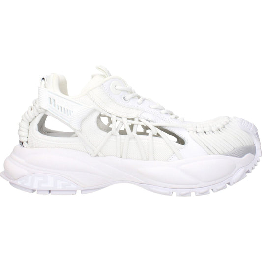 Versace White Leather Low Tops