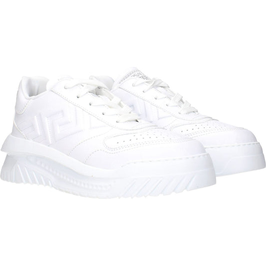 Versace White Leather Sneakers