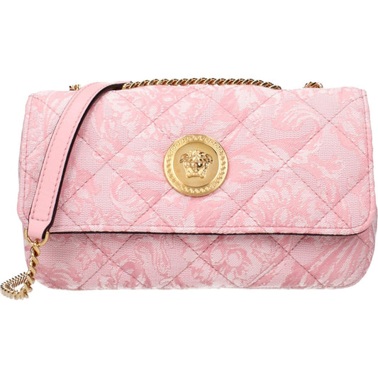 Versace Pink Fabric Shoulder Bags