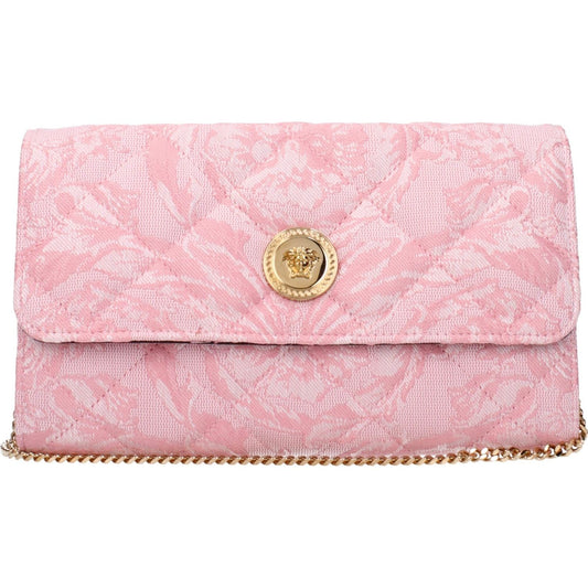 Versace Pink Fabric Clutch Bags