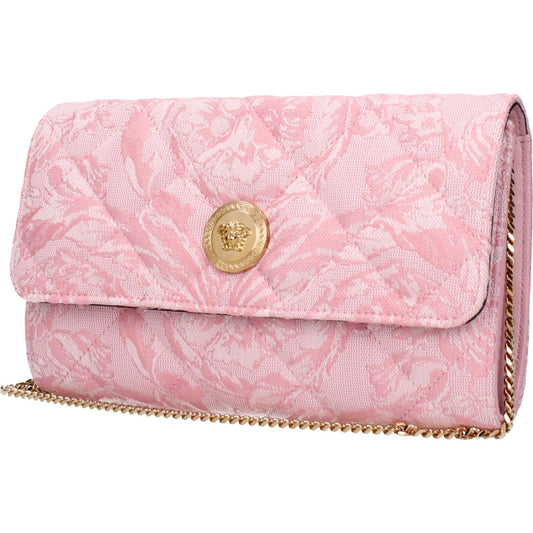 Versace Pink Fabric Clutch Bags