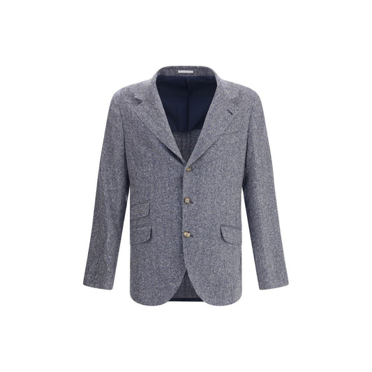 Brunello Cucinelli Blue Wool Blazer Brunello Cucinelli