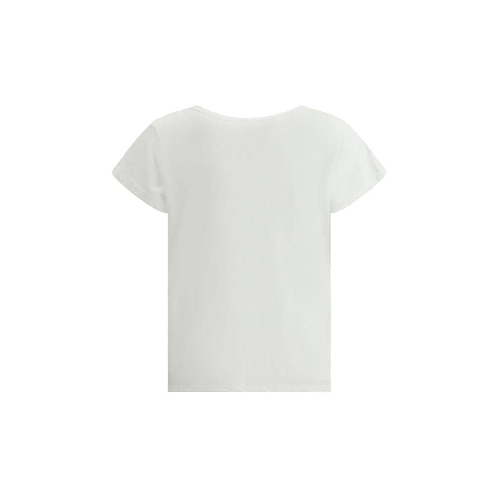 James Perse V-neck cotton T-Shirt JA-WUC3182WHT-0/XS