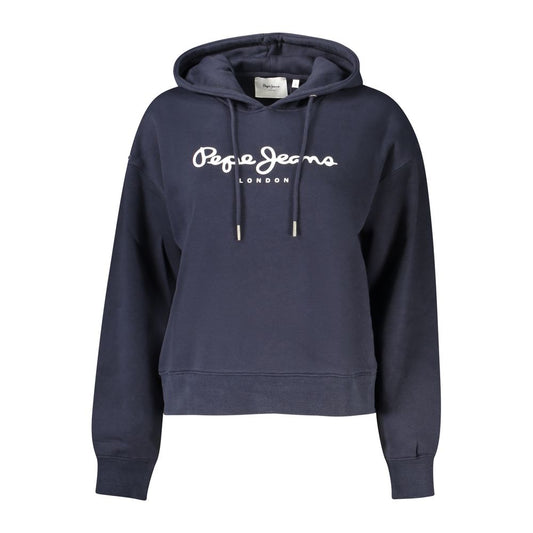 Pepe Jeans Blue Cotton Women Hoodie PE-39433-XS