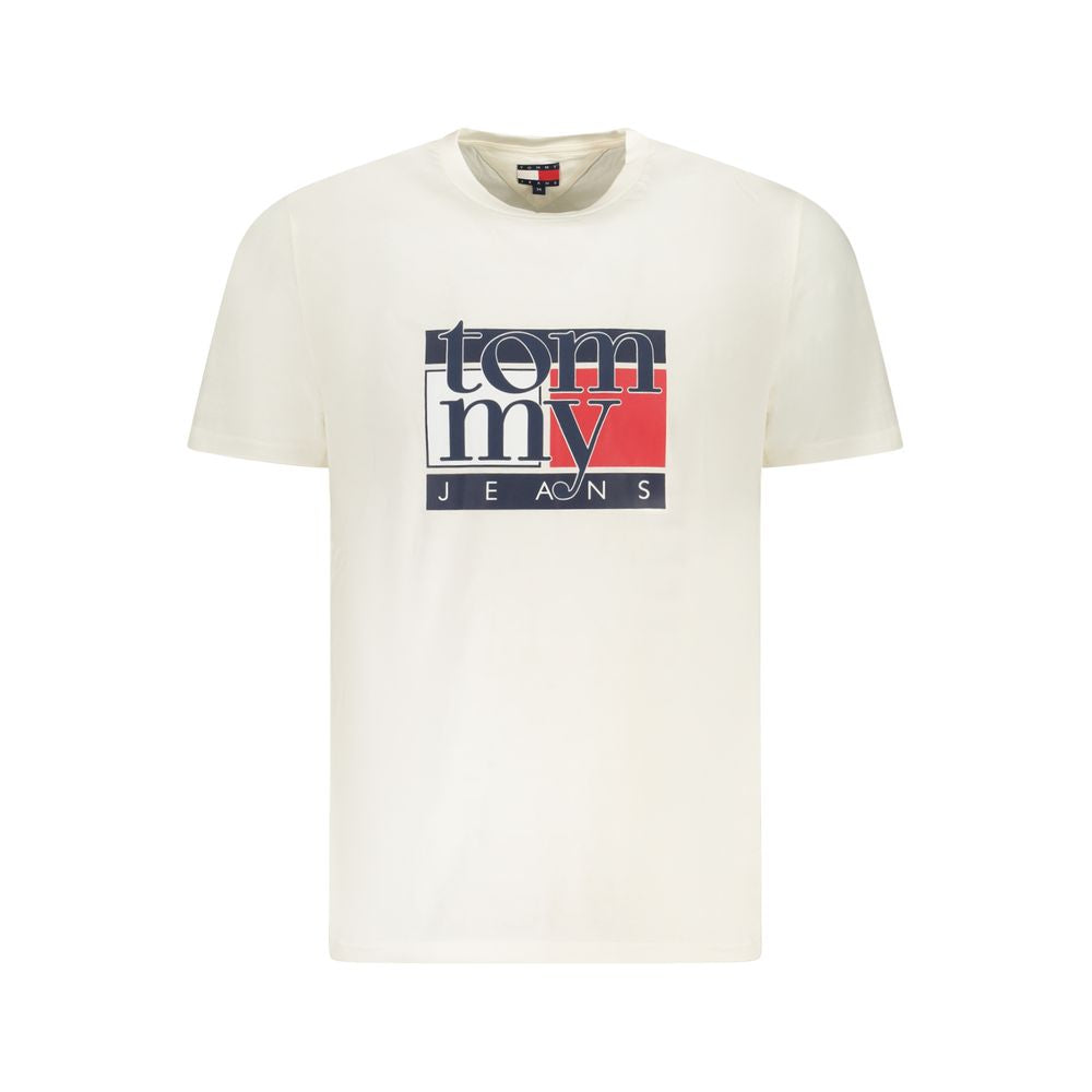 Tommy Hilfiger White Cotton Men T-Shirt TO-39477-S