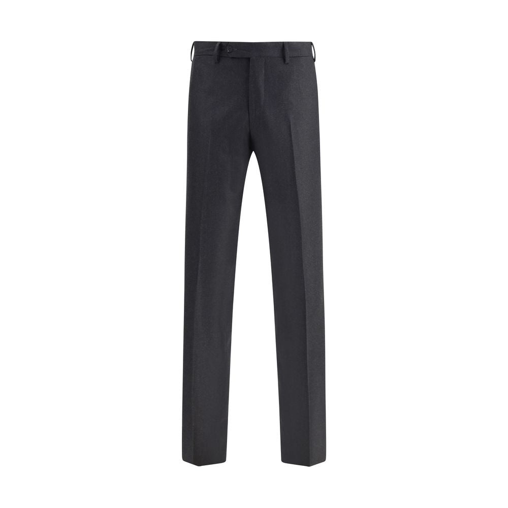 Germano Gray Fleece Wool Dress Pants