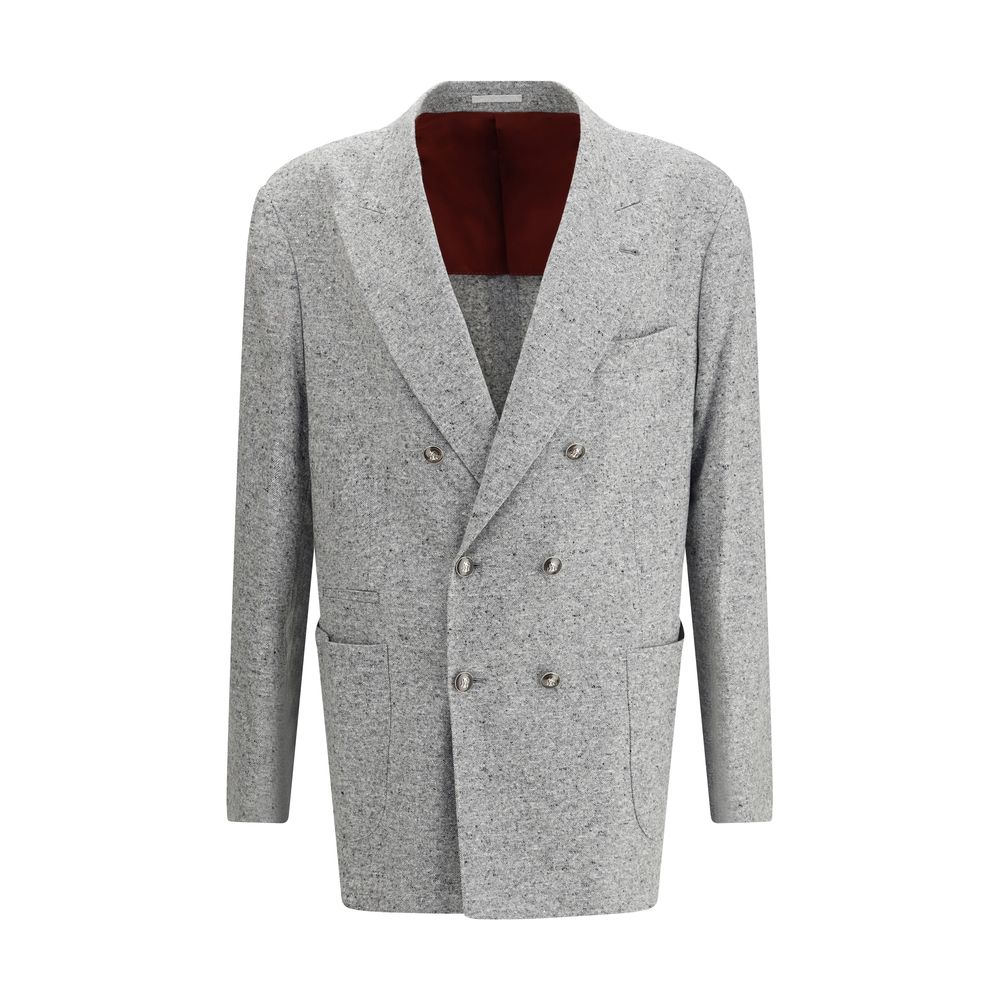 Brunello Cucinelli Gray Wool Blazer Brunello Cucinelli