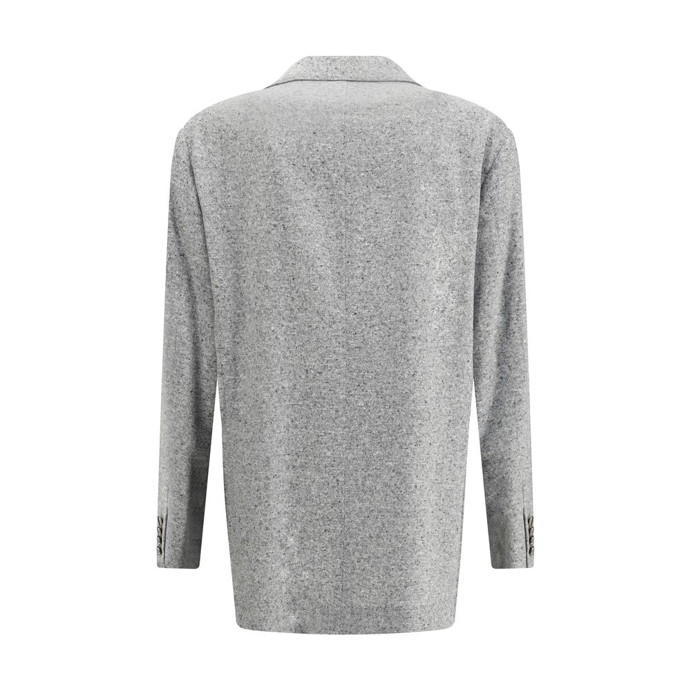 Brunello Cucinelli Gray Wool Blazer Brunello Cucinelli