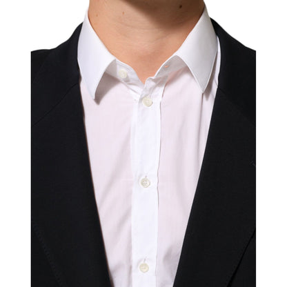 Dolce & Gabbana Dark Blue Viscose 2 Buttons Suit Jacket Blazer