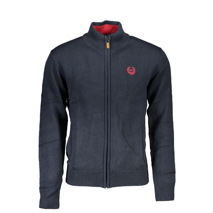 Gianmarco Venturi Blue Cotton Men's Cardigan