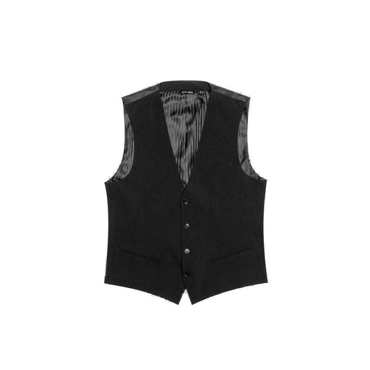 Antony Morato Black Polyester Waistcoat Antony Morato