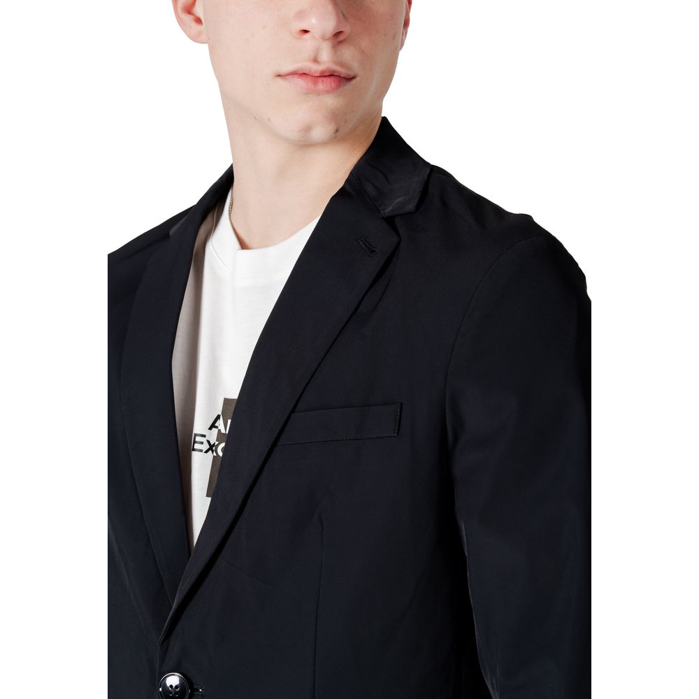 Armani Exchange Black Cotton Blazer