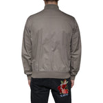 Armani Jeans Brown Cotton Full Zip Bomber Logo Jacket Armani Jeans Dim Gray