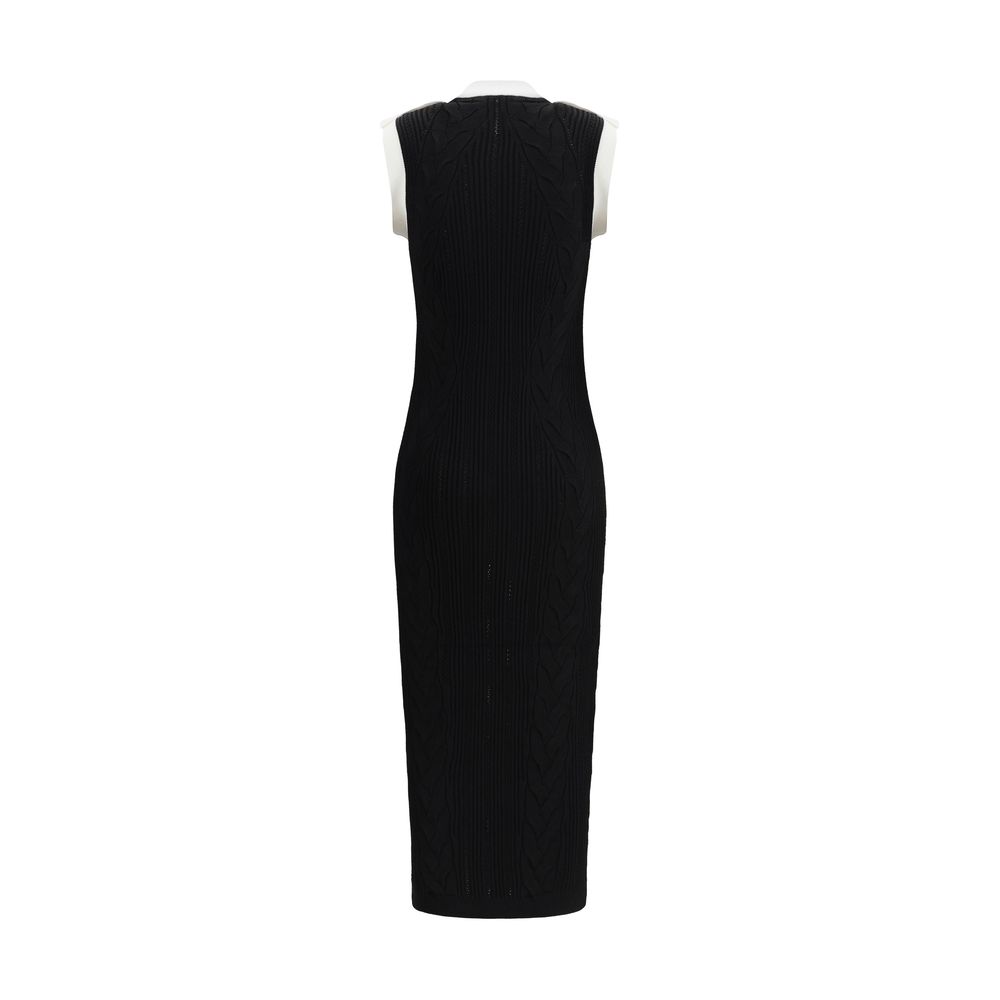Balmain Black Viscose Casual Dress Balmain