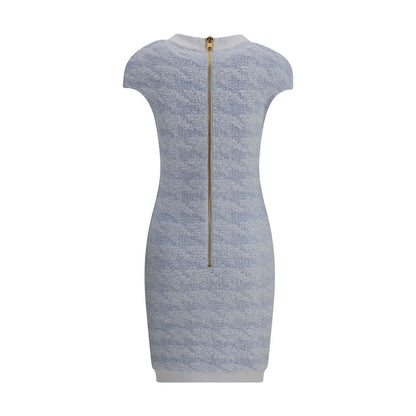 Balmain Light Blue Polyamide Casual Dress Balmain