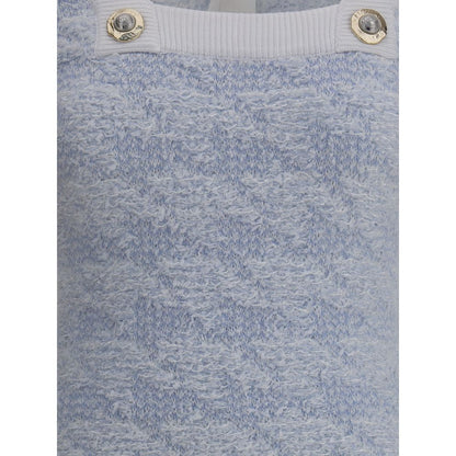 Balmain Light Blue Polyamide Casual Dress Balmain