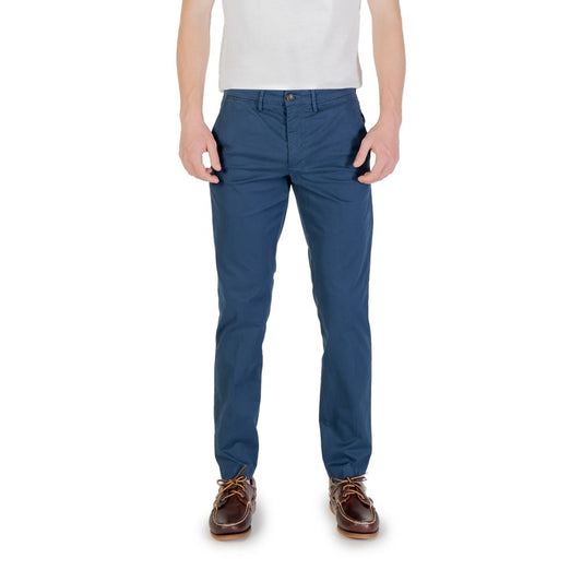 Borghese Blue Cotton Skinny Pants Borghese