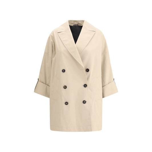 Brunello Cucinelli Beige Cotton Coat