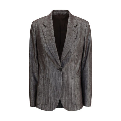 Brunello Cucinelli Bicolor Polyester Blazer Brunello Cucinelli