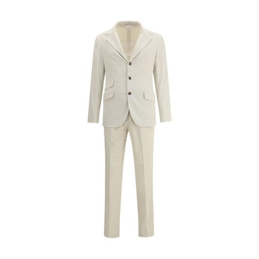 Brunello Cucinelli Cream Cotton Two-Piece Suit Brunello Cucinelli