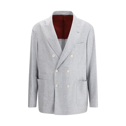 Brunello Cucinelli Gray Wool Blazer Brunello Cucinelli
