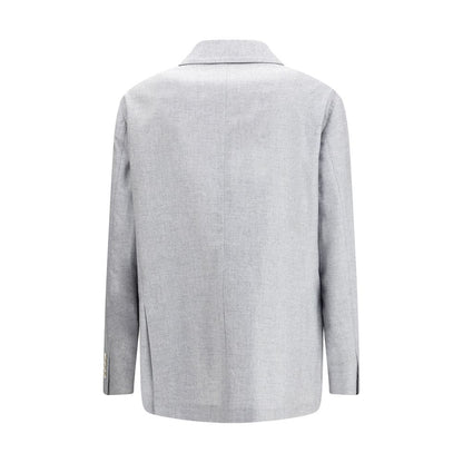 Brunello Cucinelli Gray Wool Blazer Brunello Cucinelli