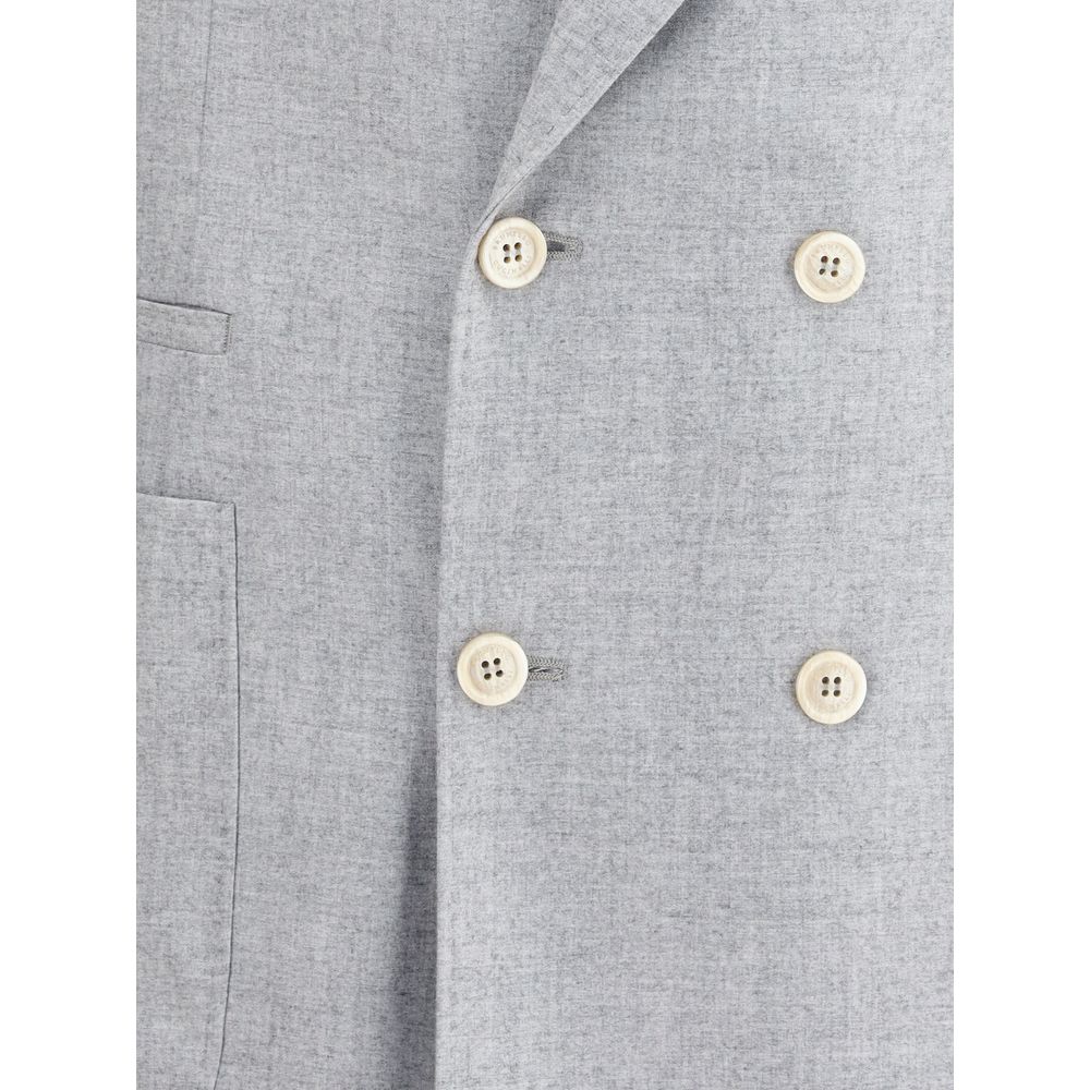 Brunello Cucinelli Gray Wool Blazer Brunello Cucinelli