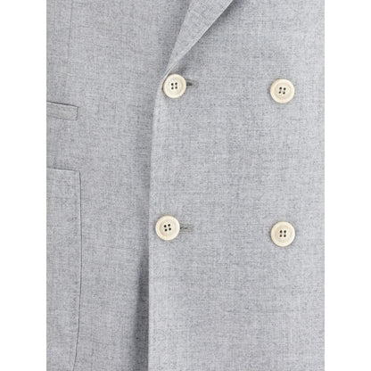 Brunello Cucinelli Gray Wool Blazer Brunello Cucinelli