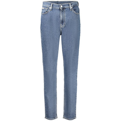 Calvin Klein Blue Cotton Women's Mom Jean