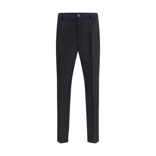Cruna Black Fleece Wool Dress Pants Cruna
