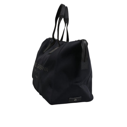 Dolce & Gabbana Black Canvas DG Logo Print Shopping Hand Tote Bag