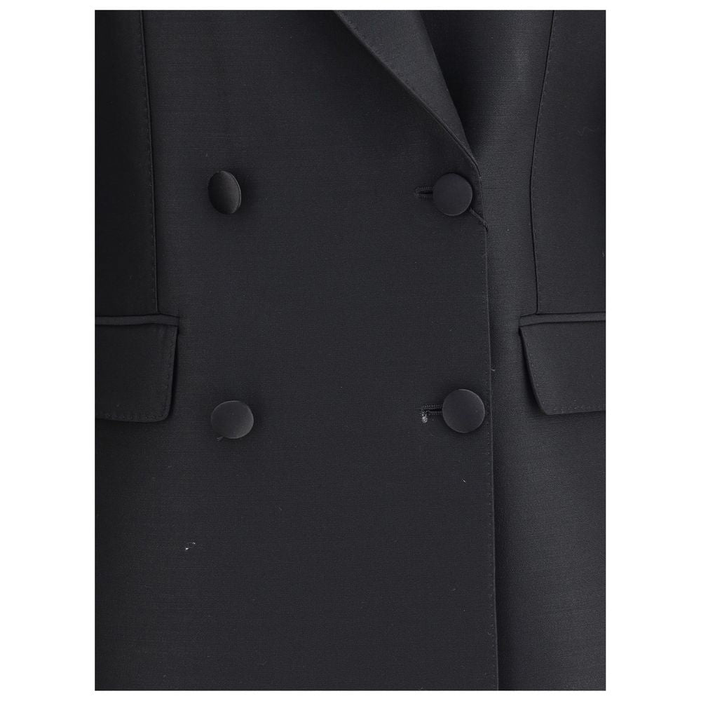 Dolce & Gabbana Black Fleece Wool Blazer